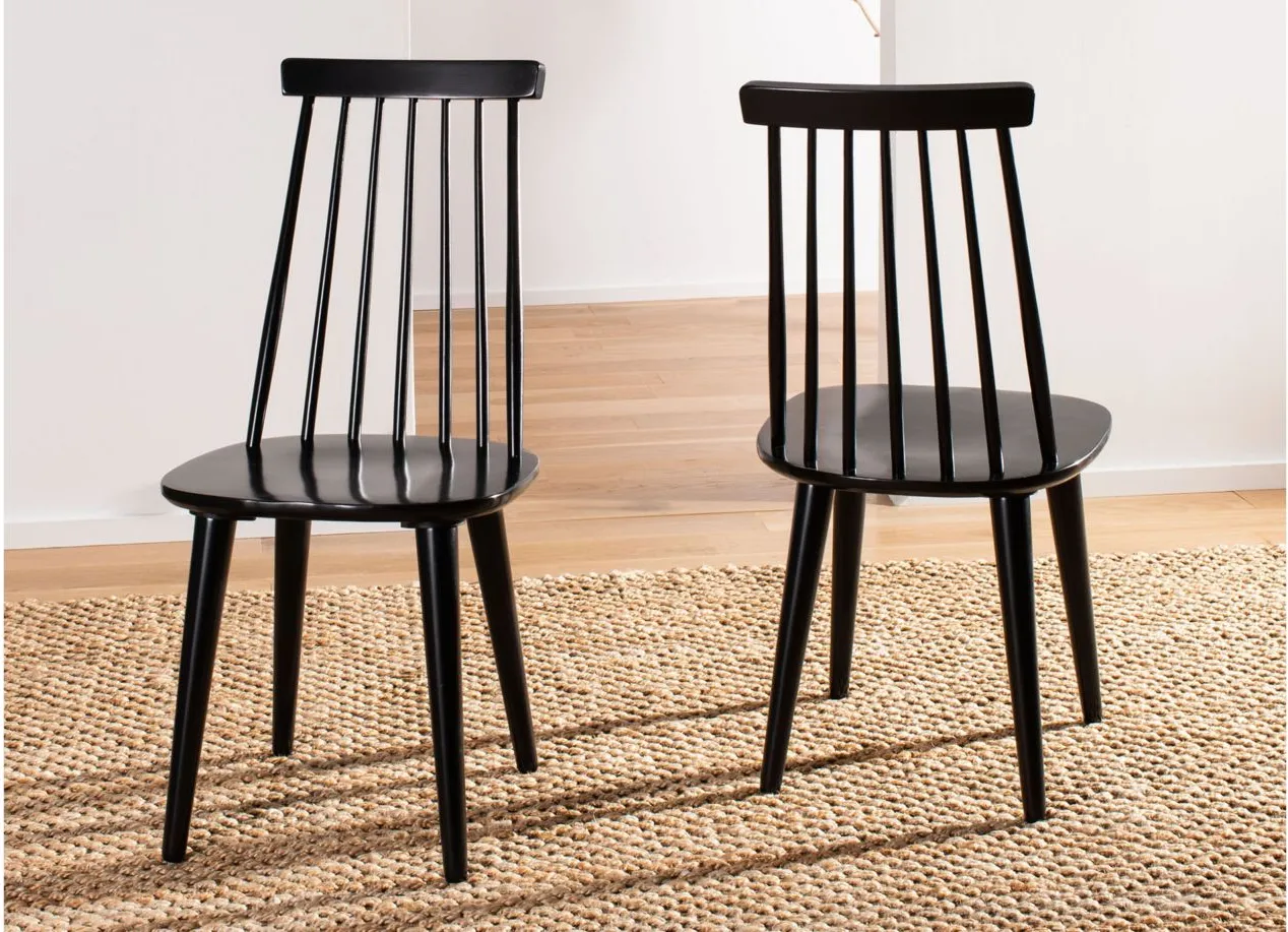 Safavieh Burris Spindle Dining Chair - Set of 2 in Black by Safavieh